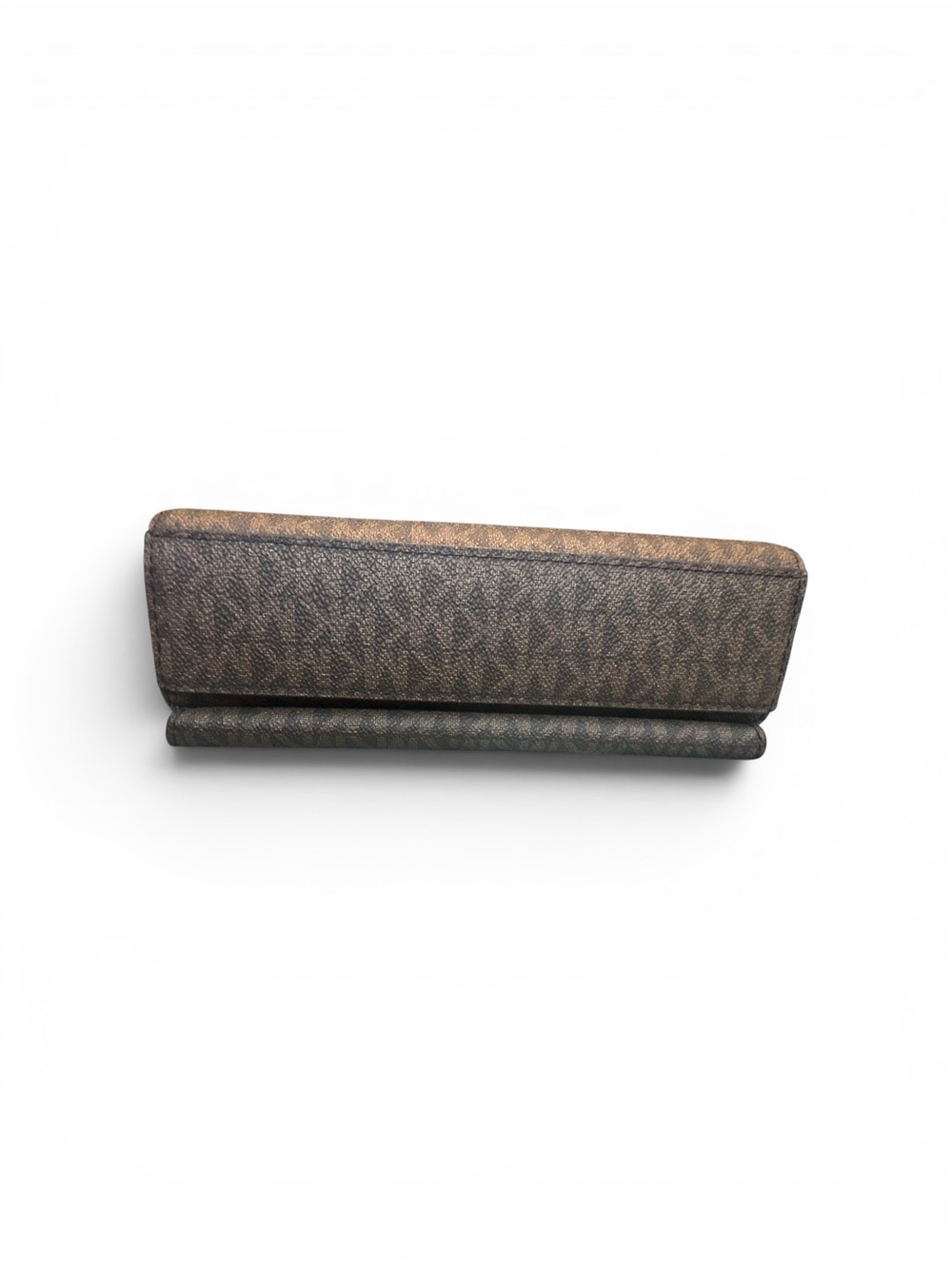 Michael Kors Brown Monogram Leather Top-Handle Wallet - Picture 5 of 12